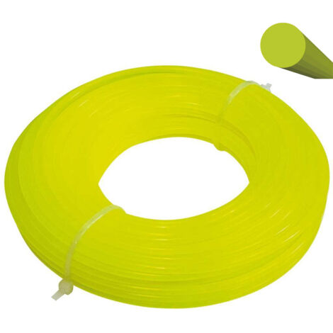 FILO PER DECESPUGLIATORE TAGLIAERBA SEZIONE 4mm TONDO 15m GIALLO GLOBEX