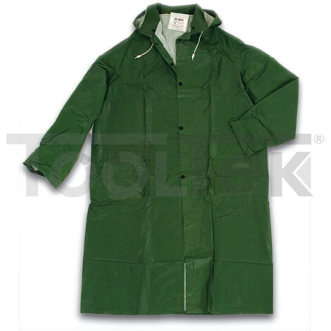 IMPERMEABILE CAPPOTTO PVC LAVORO CAPPUCCIO ANTIPIOGGIA ANTIVENTO, " L "
