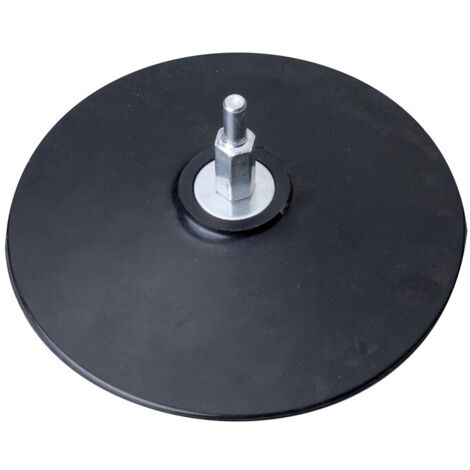 TAMPONE IN GOMMA PLATORELLO PER TRAPANO 125 mm FILETTATO M14 GAMBO 6mm VALEX