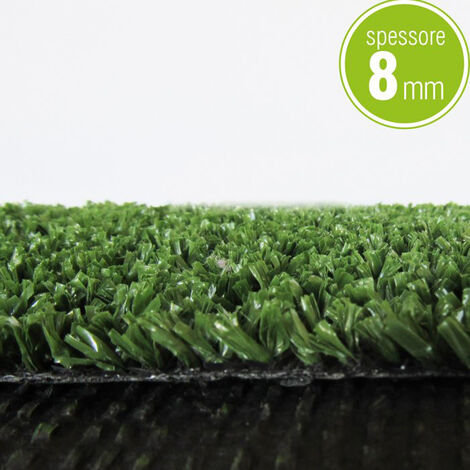 PRATO SINTETICO 8mm FINTA ERBA ESTERNO GIARDINO TAPPETO 2x25mt