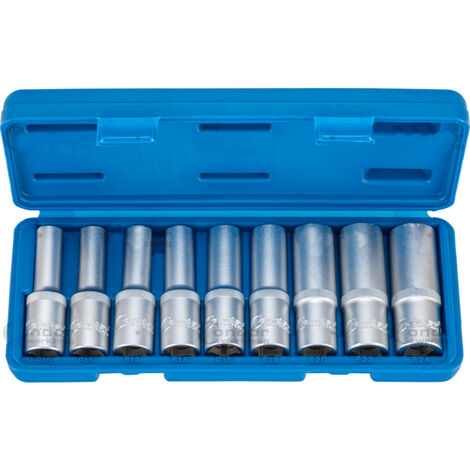 SERIE KIT 9pz BUSSOLE LUNGHE ATTACCO 1/2 TORX E10-E24