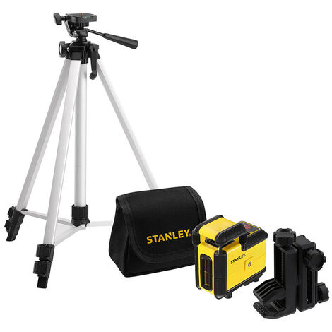 KIT LIVELLA TRACCIATORE LASER + TREPPIEDE FOTOGRAFICO STANLEY CROSS 360°