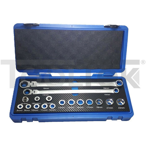 DURATECH Set Di Chiavi A Cricchetto Extra Lunghe Antiscivolo - Foto 6