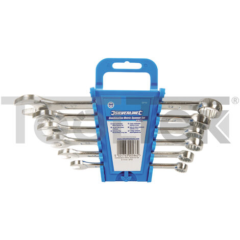 SILVERLINE SP10 SET CHIAVI COMBINATE 6pz INGLESI STELLA E FISSA 8-17mm