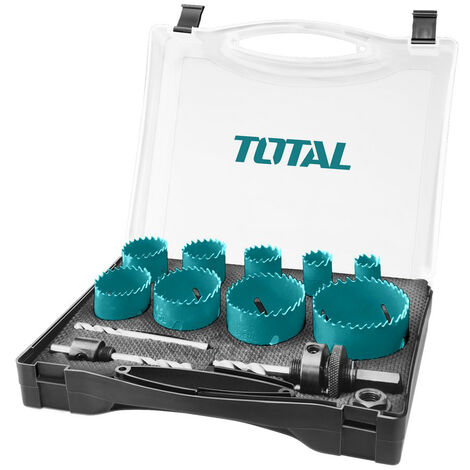 SET FRESE A TAZZA TRAPANO BIMETALLICHE 13pz FRESA METALLO ACCESSORI TOTAL