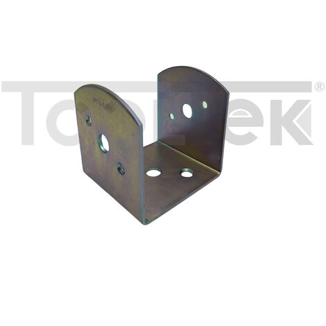 STAFFA SUPPORTO MONTANTE A U CON FORO TRAVI 100x100xh105mm Ø13mm