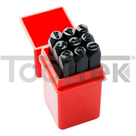 SET PUNZONI STAMINI NUMERI 9pz DA 6mm TIMBRI NUMERI (1/2)