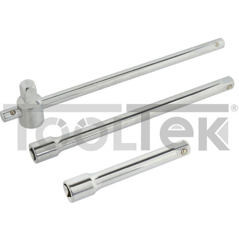 GEKO G13510 CHIAVE MANICO A T 1/2" PROLUNGA 3pz 125mm 250mm CrV (1/4)
