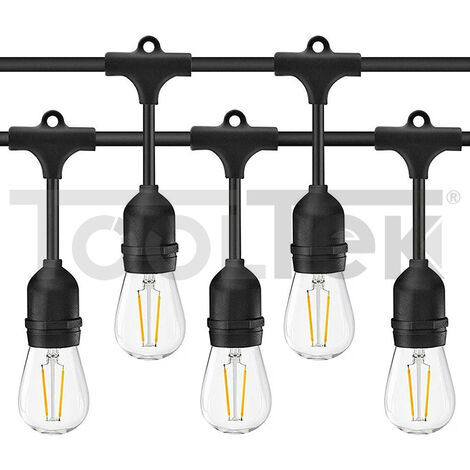 Vetrineinrete® Catena Luminosa Per Esterno Con 10 Portalampada Per - Foto 5