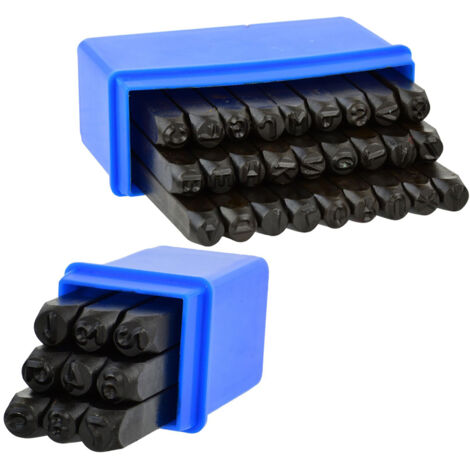 SET PUNZONI STAMPINI NUMERI CIFRE 36pz 6mm GEKO G01810+G01812