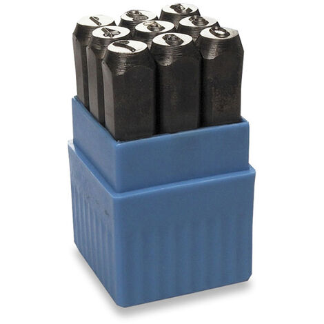 SET PUNZONI STAMPINI NUMERI 9pz DA 7mm TIMBRI NUMERI ALFA