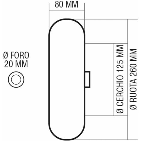 RUOTA RICAMBIO PNEUMATICA CARRELLO PORTAPACCHI PORTATUTTO