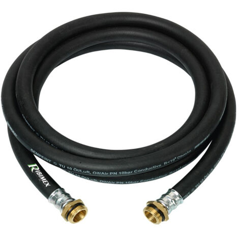 TUBO GASOLIO 2mt RACCORDATO 1 POLLICE POMPA NAFTA TRAVASO BOTTE RIBIMEX