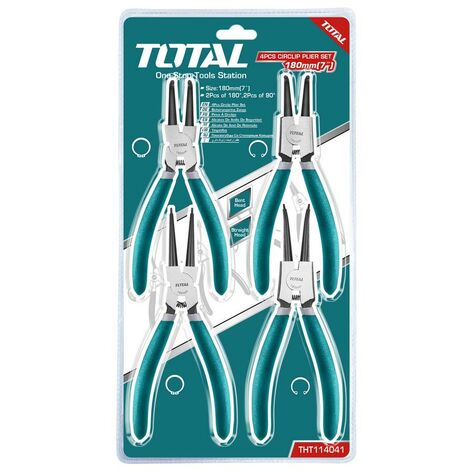 Set 4 Pinze Per Anelli Elastici (Seger) - Dritte E Piegate, 18 Cm, Manici Antiscivolo - Foto 4