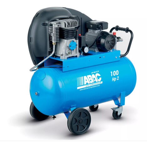 COMPRESSORE ARIA SERBATOIO 100Lt MOTORE 2HP SILENZIATO ABAC