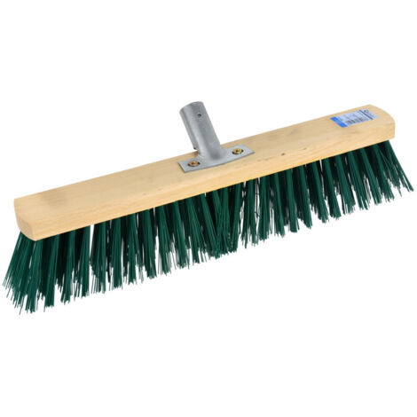 Scopa a spinta 60 cm - Bianco - Setola media - Sanisystem srl - Brescia