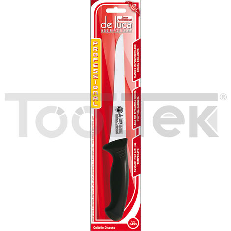 COLTELLO DISOSSO SFILETTARE LAMA ACCIAIO INOX 16cm DE LUCA