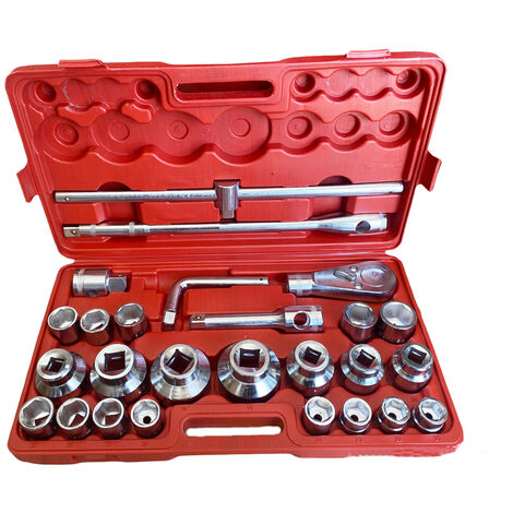 SET CHIAVI A BUSSOLA ESAGONALI 3/4" 26pz 21-65mm CAMION TRATTORI Cr-V (1/3)