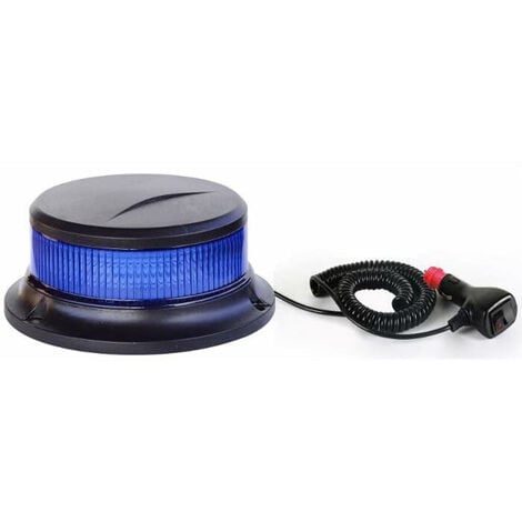 LED Luce stroboscopica Blu 12V segnalazione Luce Rotant magnetica