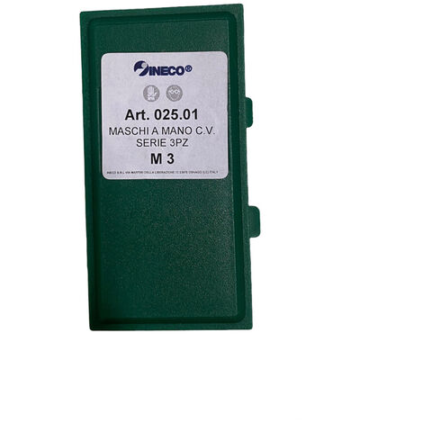 MASCHI A MANO FILETTATURA FILETTARE PASSO 0,50 3pz INECO (1/2)