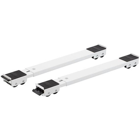 BASI RULLI ESTENSIBILI 2pz 40-60cm TRASPORTO MOBILI LAVATRICI 250Kg KREATOR