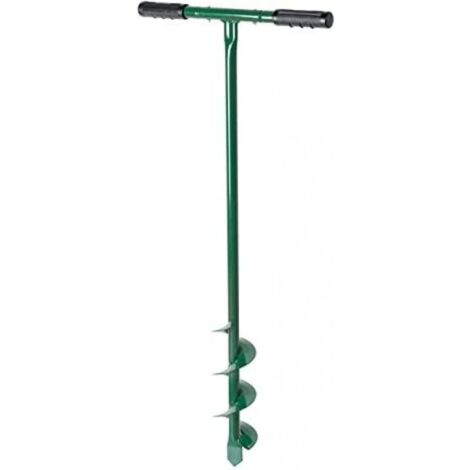 Ribimex – Trivella manuale 10 cm – Punta elicoidale in acciaio per forature pulite – Manico ergonomico antiscivolo per uso prolungato (1/5)