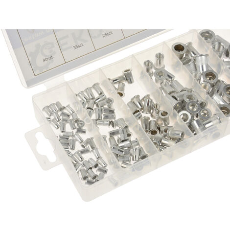 Kit 120 Dadi Rivetto In Alluminio - M3 M4 M5 M6 M8 M10, Testa Piatta