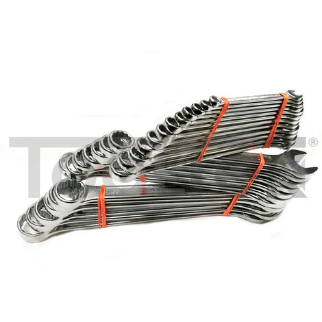 SET CHIAVI FISSE COMBINATE 6X32mm 25pz TESTA LUCIDA PROFESSIONALI CRV