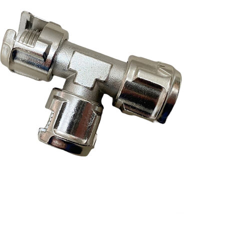 RACCORDO A "T" DI GIUNZIONE DADO FRESATO COMPRESSORE ARIA COMPRESSA 1/4 (1/4)