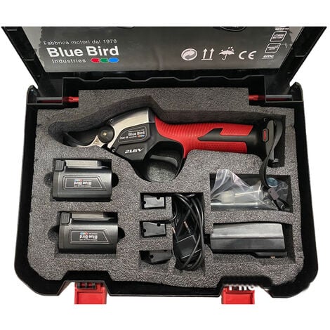 Forbice forbici da potatura a batteria elettrico BLUE BIRD PS 22-23 kit 2  batterie 2