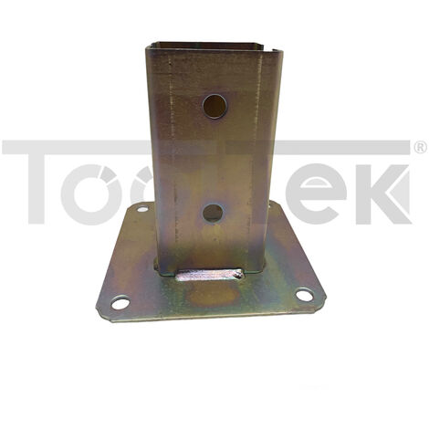 SUPPORTO TRAVI CON PIASTRA DI FISSAGGIO ACCIAIO ZINCATO 100x100mm