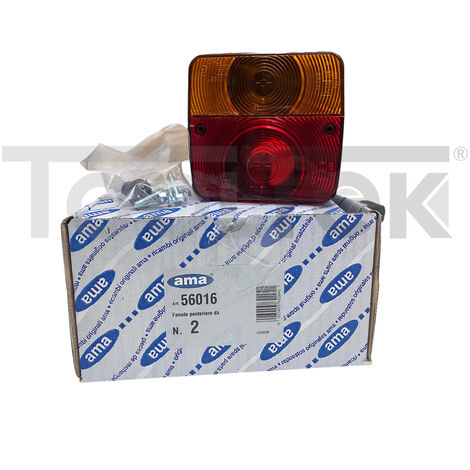 FANALE POSTERIORE DX TRATTORI CARRELLO APPENDICE RIMORCHIO TARGA AMA