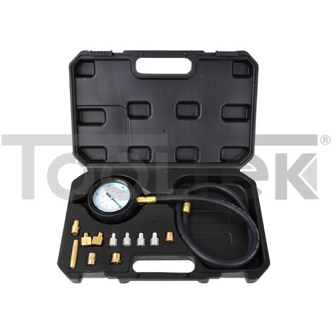 Kit Tester Pressione Olio Motore - 12 Pezzi, Manometro 0-140psi, Per Diagnostica Auto - Foto 6