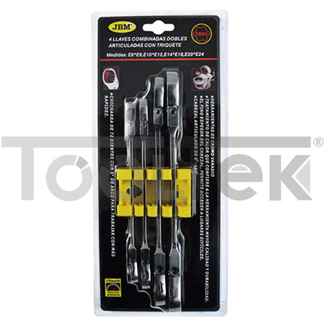 SET CHIAVI SNODATE 180° A CRICCHETTO TORX 6-24 4pz (1/3)
