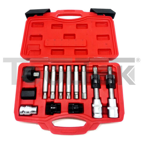 KIT SMONTAGGIO PULEGGIA ALTERNATORE 13pz FIAT OPEL FORD BMW RENAULT (1/3)