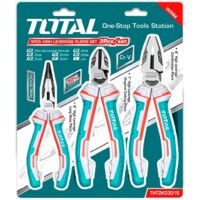 SET 3 PINZE LAVORO PINZA COMBINATA-BECCHI LUNGHI-TRONCHESE PRO+ ALTA LEVA TOTAL