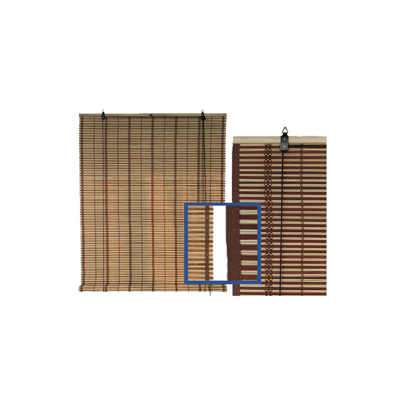 VOLET EN OSIER BAMBOU MARRON 120XH250CM