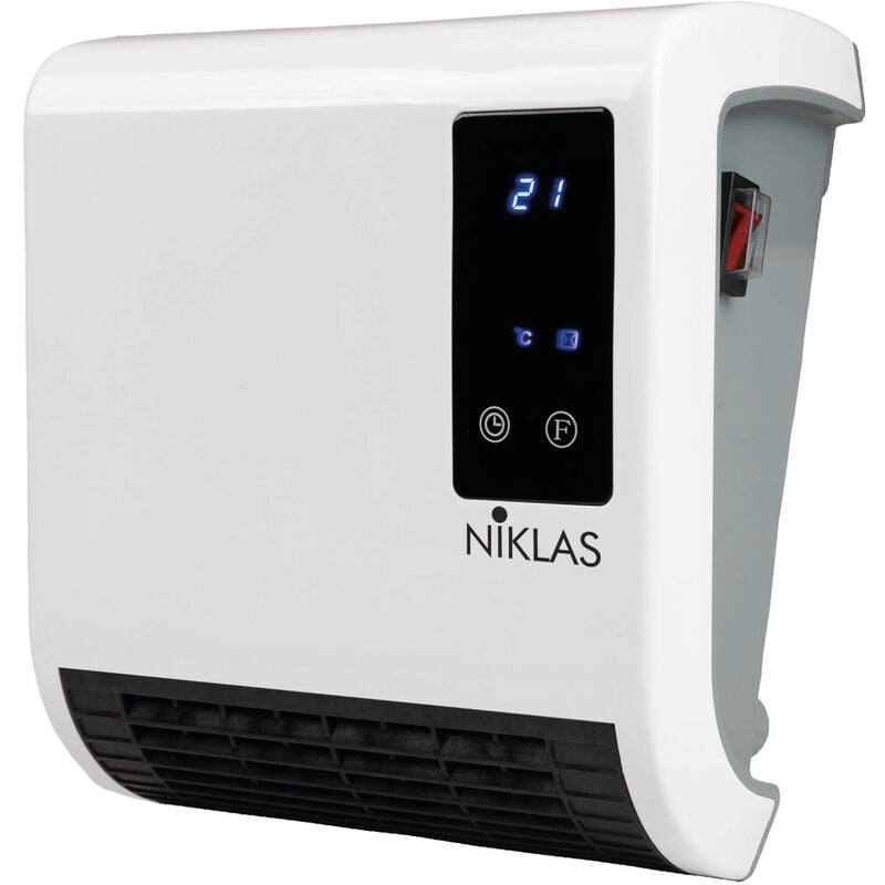 NIKLAS TRENDY CHAUFFE-VENTILATEUR DE SALLE DE BAIN NUMÉRIQUE 26x16xH28 cm