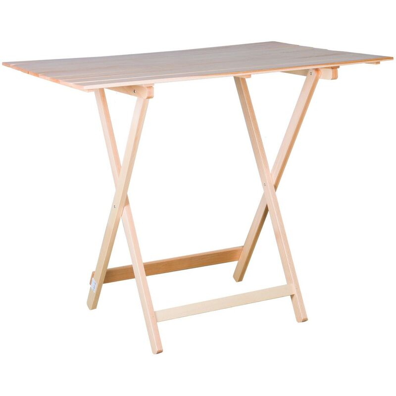 Raiva Table pliante de jardin extérieur en bois carré 80x80cm