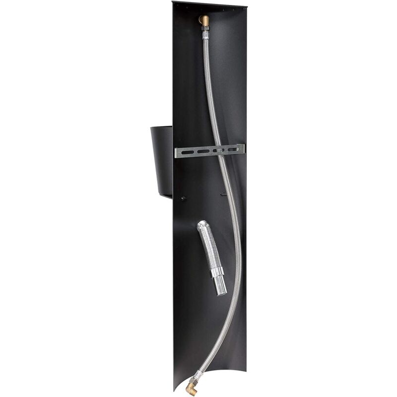 Fontaine Murale Rectangulaire BEL-FER Anthracite - Robinet Laiton Pour Jardin, 82cm