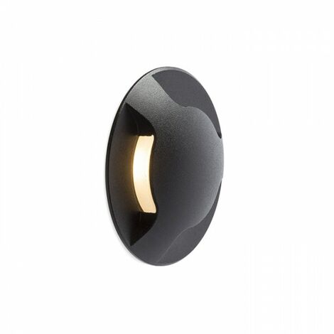 Plafonnier encastré KICK III noir 230V LED 3W IP54 3000K (1/4)