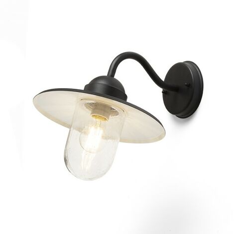 Applique murale BEACON verre structuré noir 230V E27 60W IP44 (1/4)