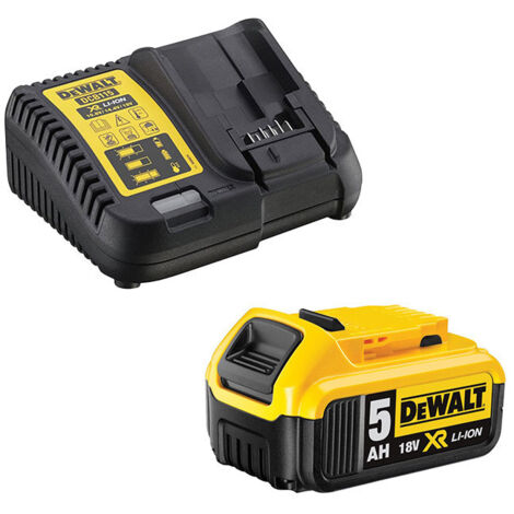 Pack énergie 18V XR Li-Ion (1x 5.0 ah) avec chargeur rapide - DEWALT DCB184DCB115
