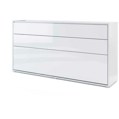 Lenart lit bed Concept mural horizontal cm211x46-118x107H Blanc brillant (1/8)