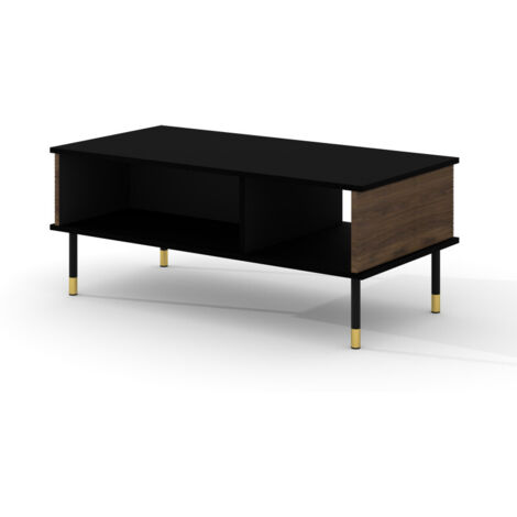 Table basse 110 cm Rani Bois et Noir (1/5)