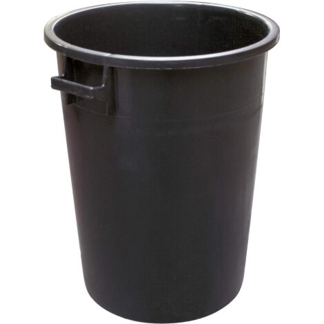 Poubelle d'extérieur 75 litres – PVC noir – Empilable avec poignées pour transport – Usage agricole – ICS (1/3)