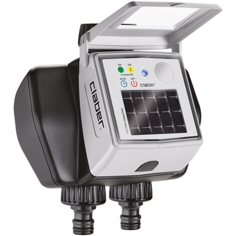 Claber Programmateur d'Irrigation Dual Myaquasolar 2 Voies Solaire Bluetooth 3/4" (1/3)