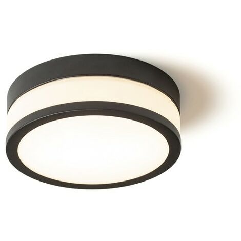 CIRA LED 23 plafonnier opale/verre noir 230V LED 12W IP44 3000K (1/5)