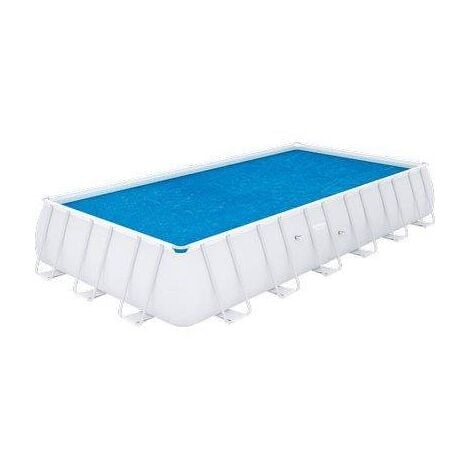 COUVERTURE SOLAIRE TOP AVEC ISOLATION THERMIQUE POUR PISCINE RECTANGULAIRE AVEC CADRE BESTWAY 732X366 -58228