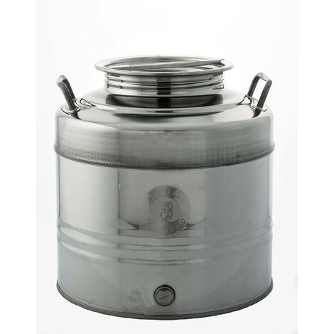 Récipient pour huile en acier inoxydable, col large lt.30 - Salon